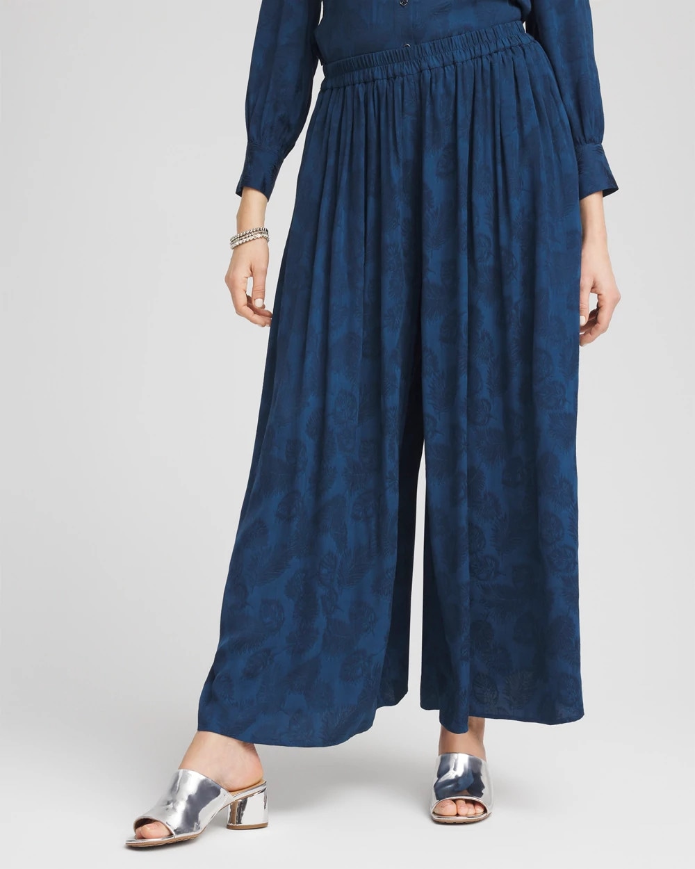 Jacquard Culotte Wide-Leg Pants | Chico's